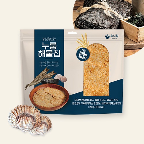 발효곡물연구소 누룽해물칩 200g